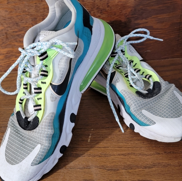 Nike Air Max 270 React SE Men's Size 10: Aqua Black Green CT1265-300 - Picture 6 of 13